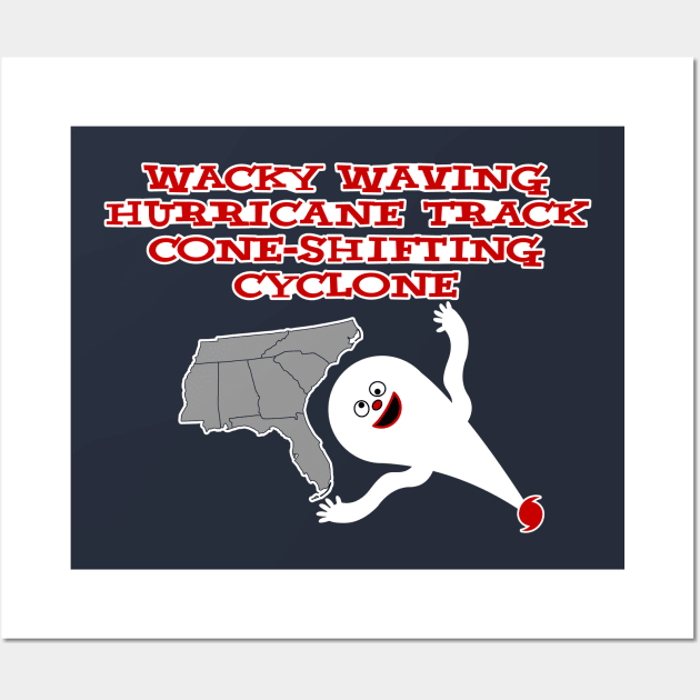 Wacky Waving Hurricane Track Cone-Shifting Cyclone Wall Art by brkgnews